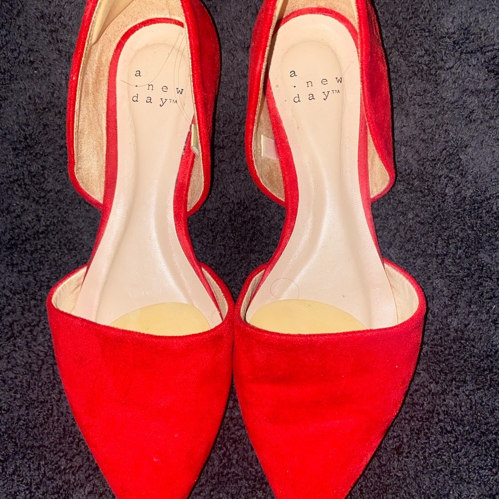 A New Day Women's Red Pointed Toe Heels